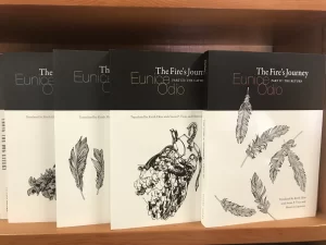 "Portada de 'The Fire's Journey' de Eunice Odio"