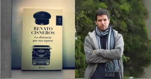 Lectores del Club de Lectura en la Biblioteca Northern Lights de Columbus comentan el libro La distancia que nos separa de Renato Cisneros.