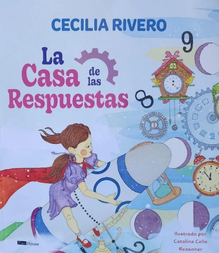 Portada del libro La Casa de las Respuestas de Cecilia Rivero sobre preguntas y crecimiento interior.