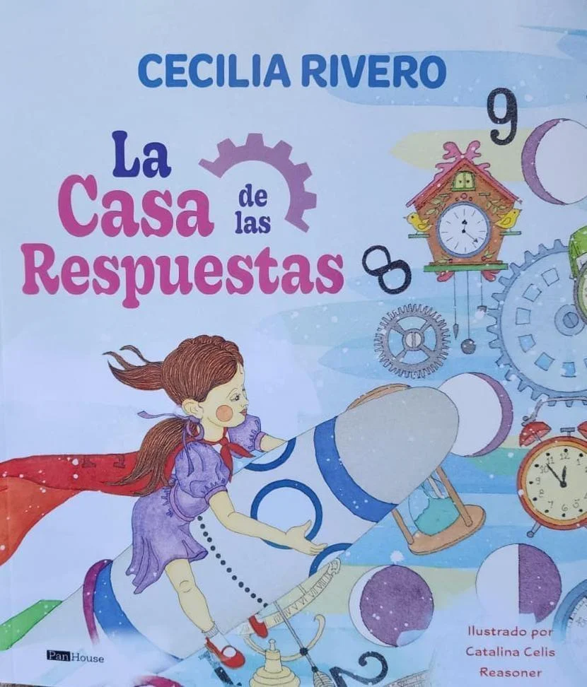 Portada del libro La Casa de las Respuestas de Cecilia Rivero sobre preguntas y crecimiento interior.